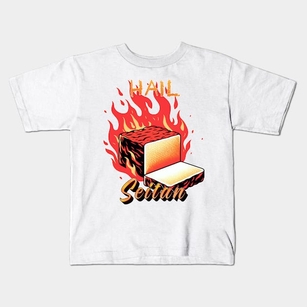 HAIL SEITAN 3 Kids T-Shirt by AizaBreathe